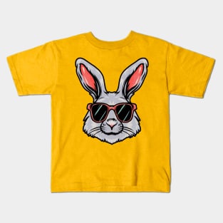 Cool Bunny With Glasses Kids T-Shirt